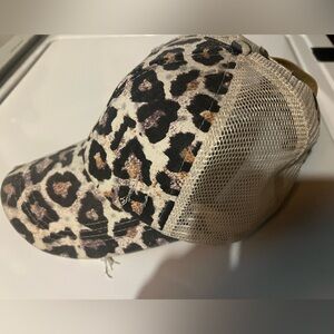 Leopard Print Mesh Trucker Hat